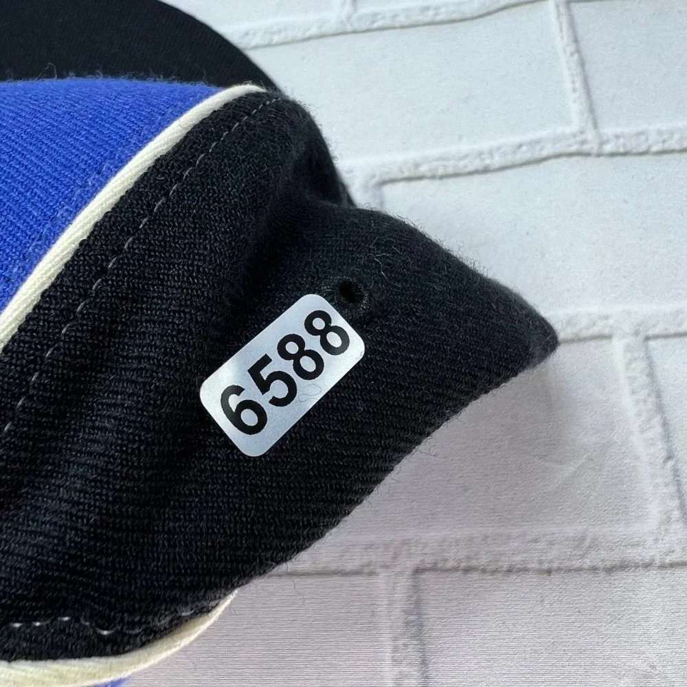 Air Jordan Wings Embroidered 7 3/8‎ Jumpman Hat Fitted Cap Blue Black New Men